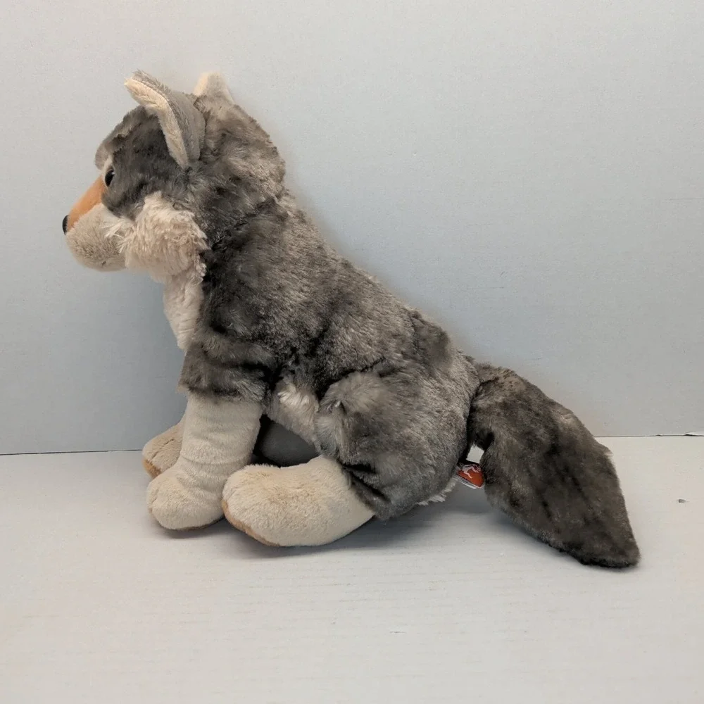 Wild Republic Grey Wolf Plush Realistic Pup Stuffed Animal Toy 12